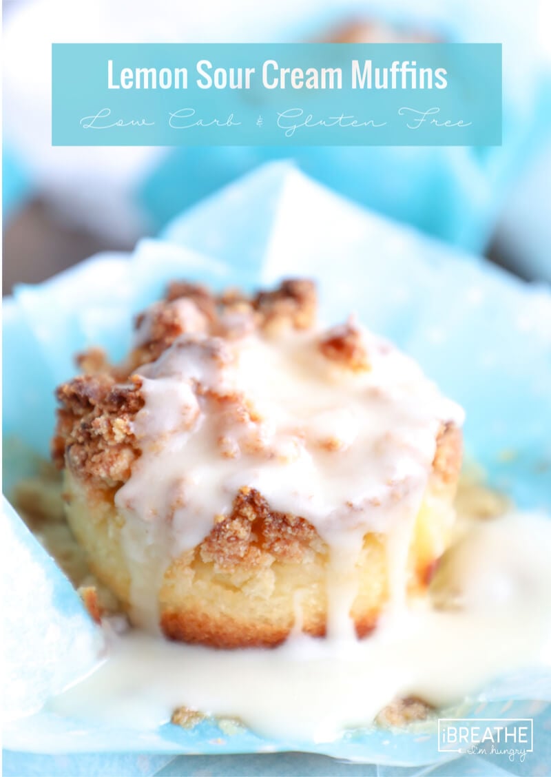 Keto Muffins dripping with sweet Lemon Glaze