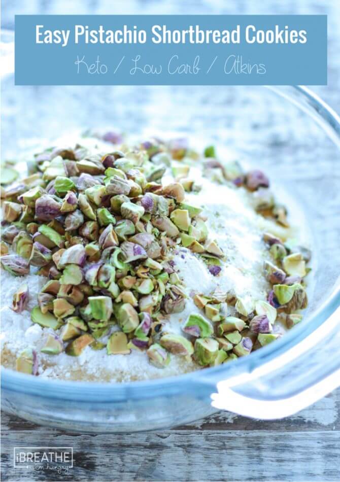 Super easy Pistachio Shortbread Cookies are keto and gluten free!