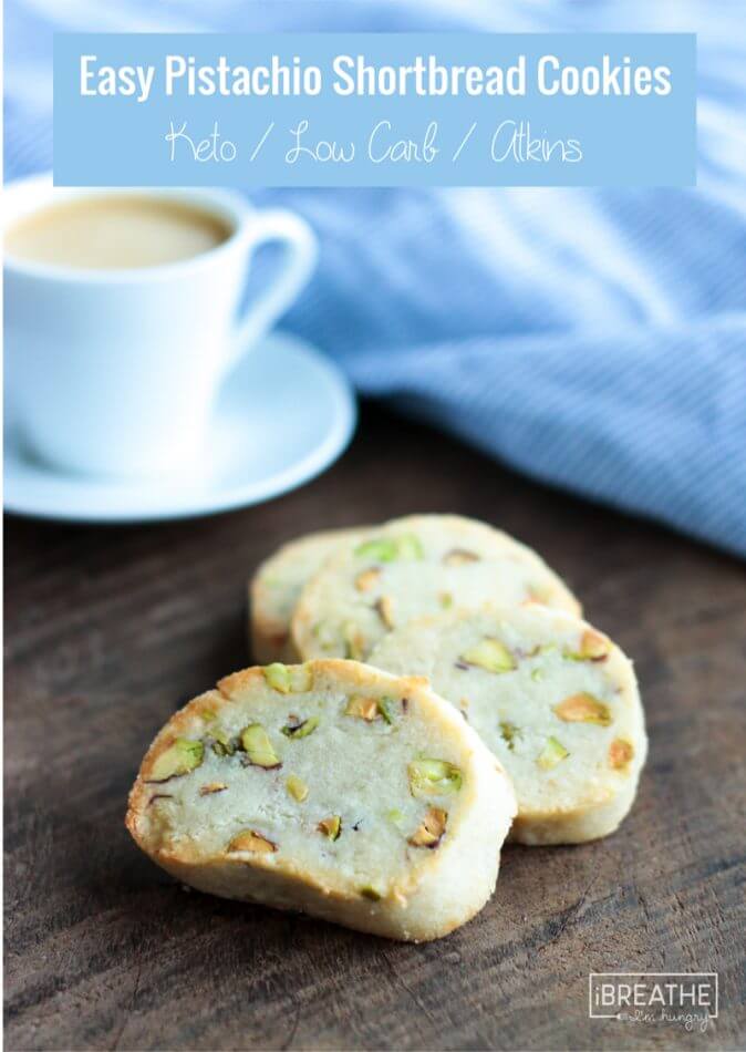 Easy Keto Pistachio Shortbread Cookies - coffee's new BFF!