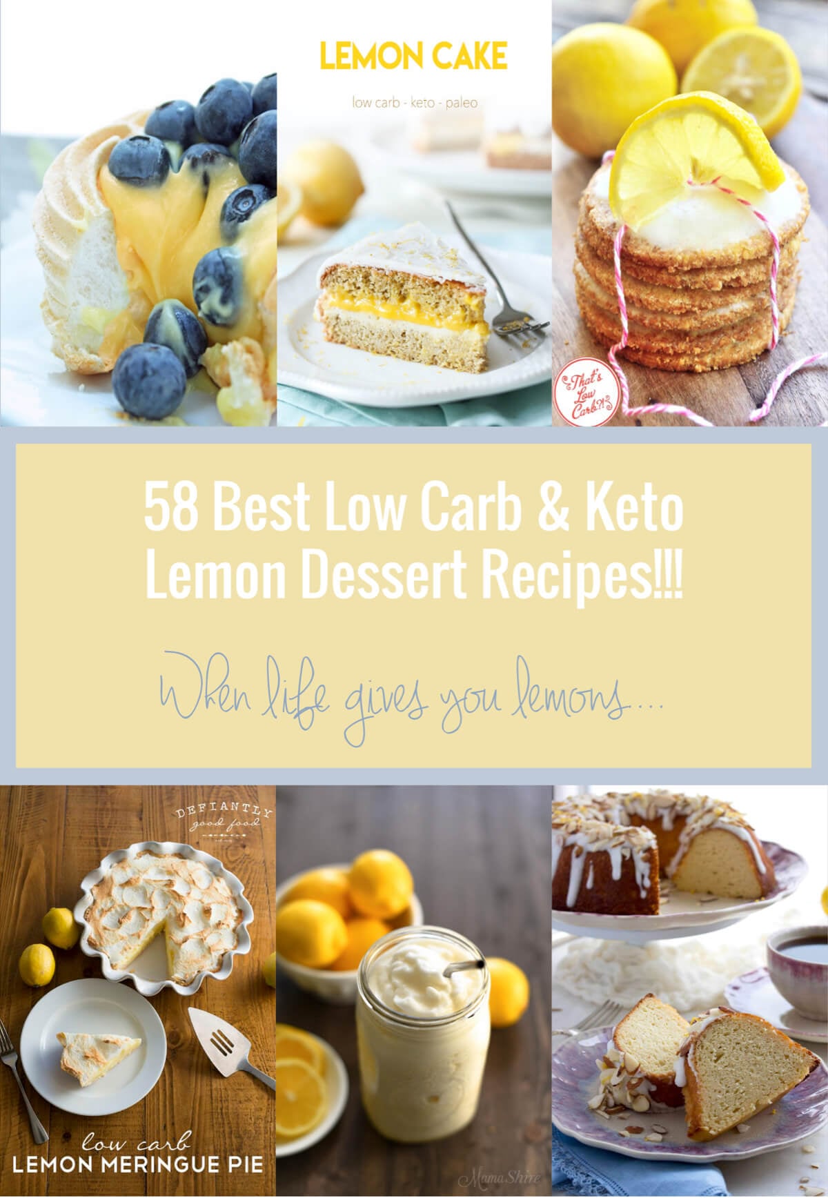 A collection of the best keto lemon dessert recipes