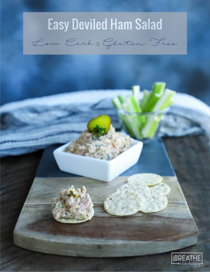Use up leftover ham in this tasty and easy keto deviled ham salad!!!