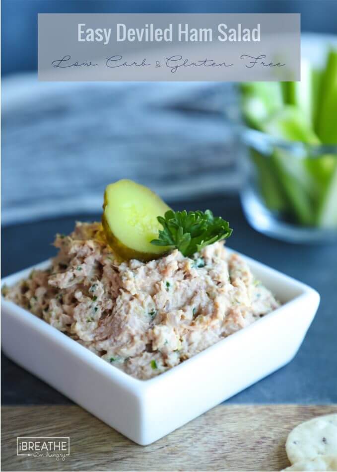 Easy Keto Deviled Ham - the BEST way to use up leftover ham EVER.