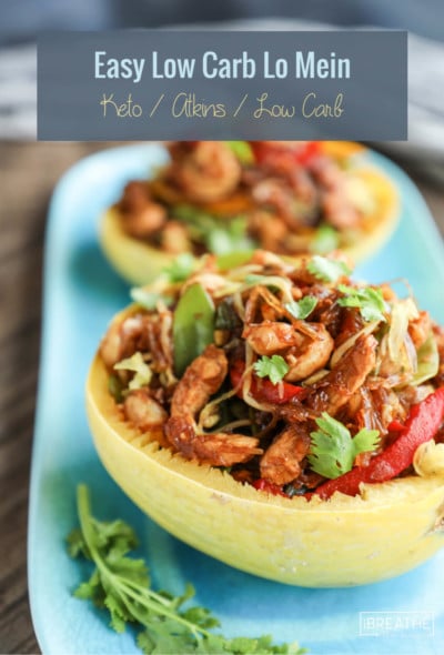 This keto Lo Mein recipe is easy and delicious! Paleo friendly.