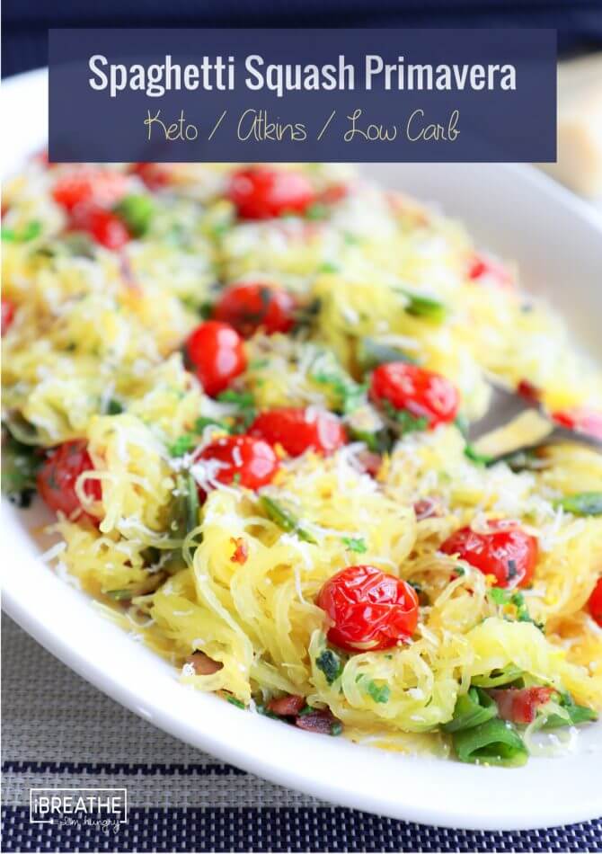 Bright, fresh flavors make this keto spaghetti squash primavera sing!