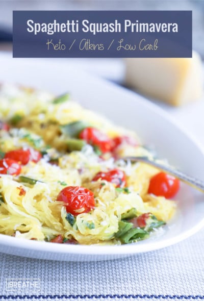 This delicious keto spaghetti squash primavera is a lightened up version of the classic