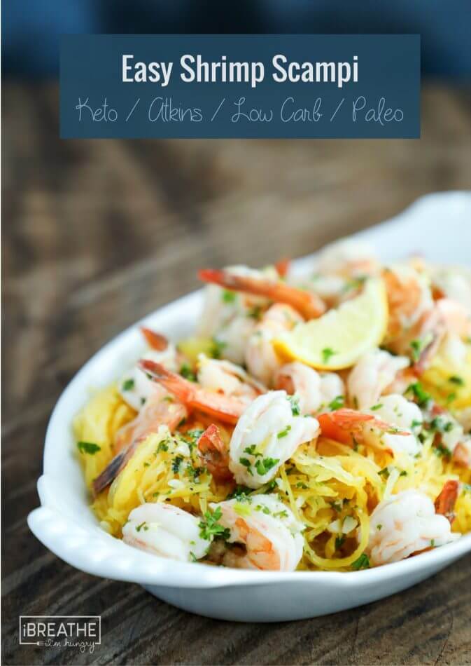 So easy. So delicious. Keto shrimp scampi for the win!