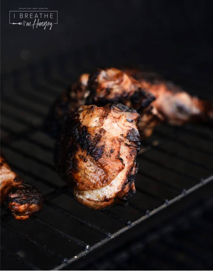 Keto Grilled Chicken & Peanut Sauce - perfect for parties, it's low carb and Atkins friendly!