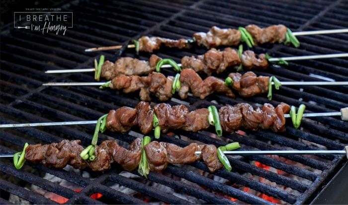 Keto Teriyaki Beef - great on the grill and can be made with chicken or shrimp!