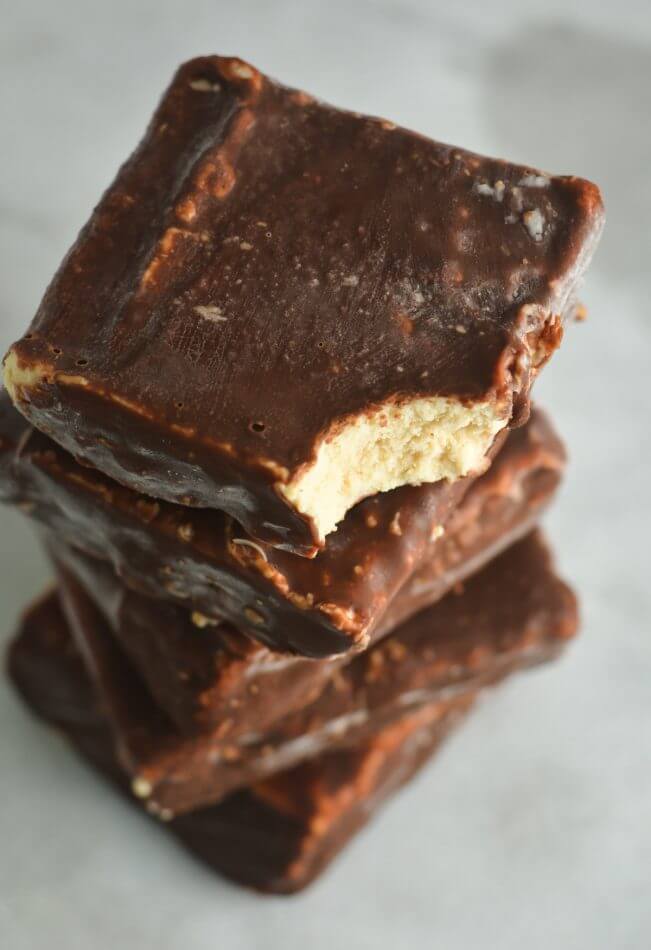 Keto chocolate covered peanut butter ice cream bars