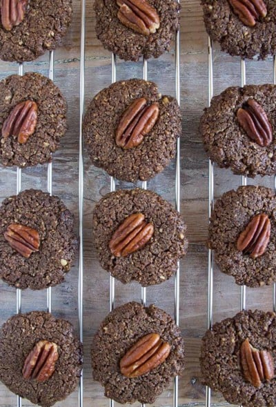 Easy and delicious, these chewy keto pecan cookies are low carb and gluten free