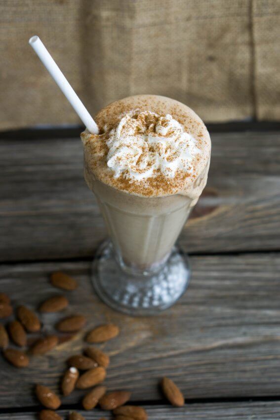 Keto Cinnamon Almond Butter Breakfast Shake with Whipped Cream