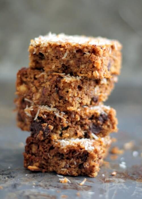 Stacked keto pumpkin almond bars