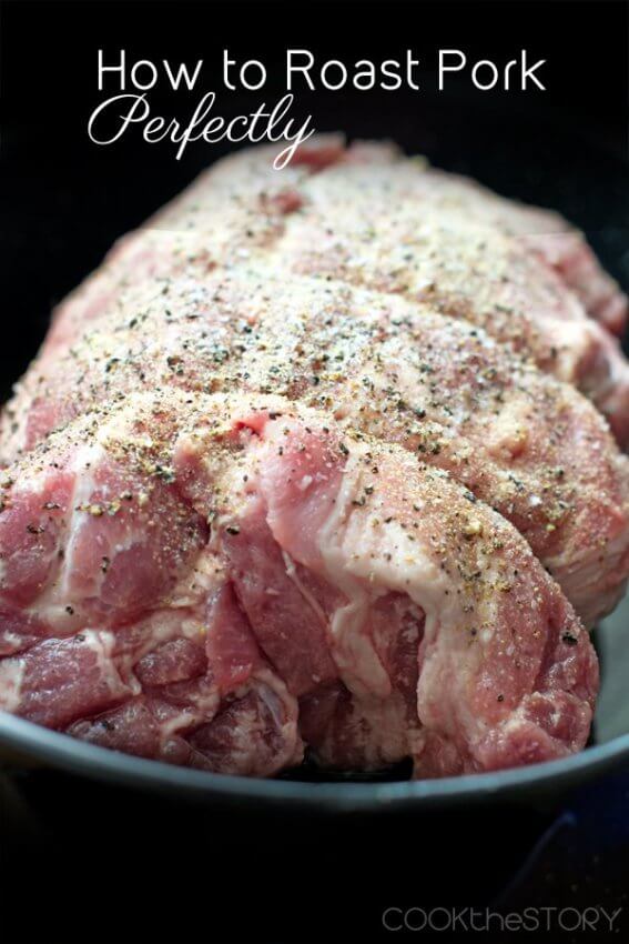 Raw Pork Roast in Pan