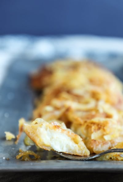 Cross Section of keto pierogi with fried onions