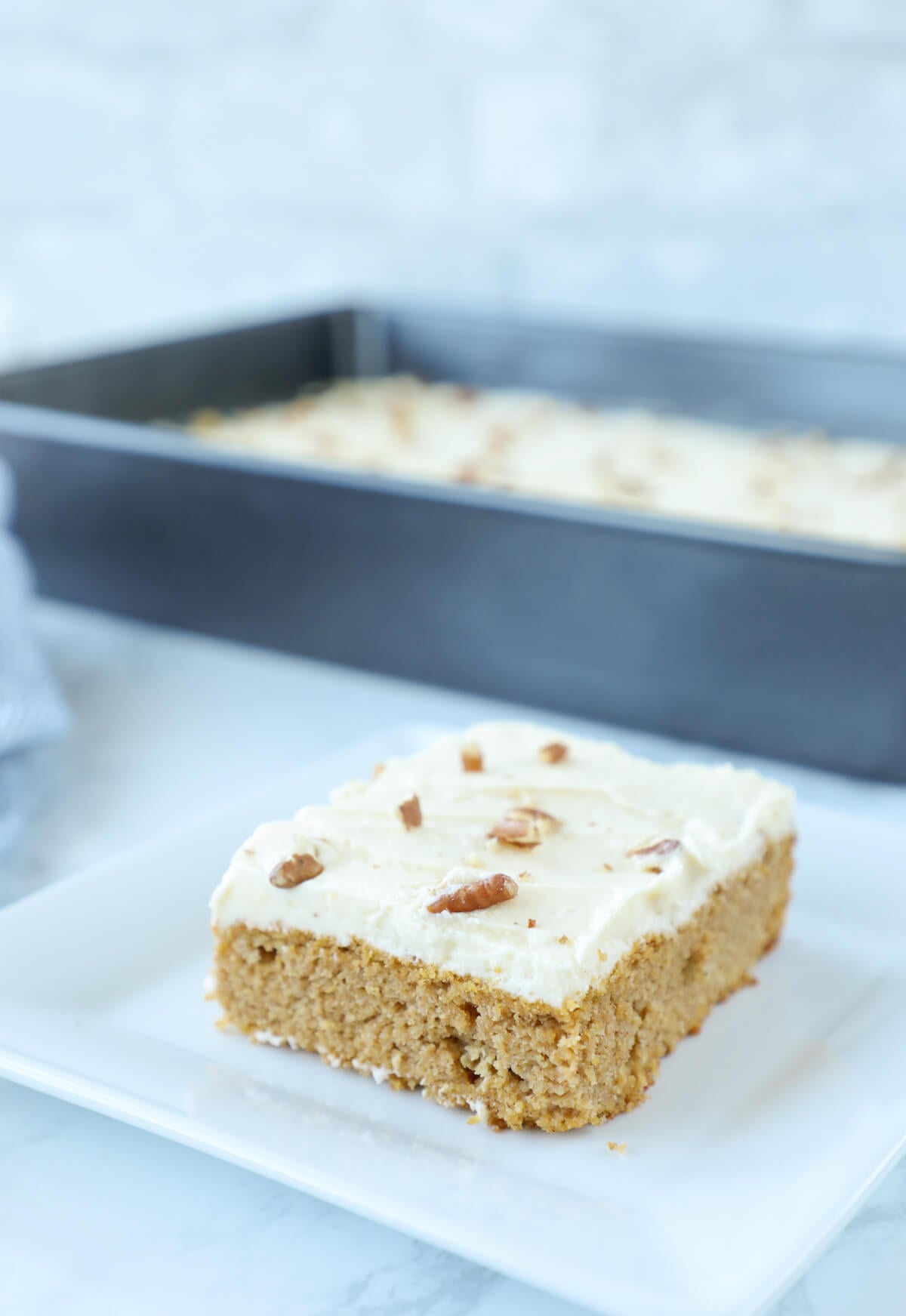 Low Carb pumpkin cake square