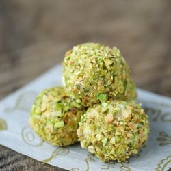 Keto Pistachio Truffles on Parchment