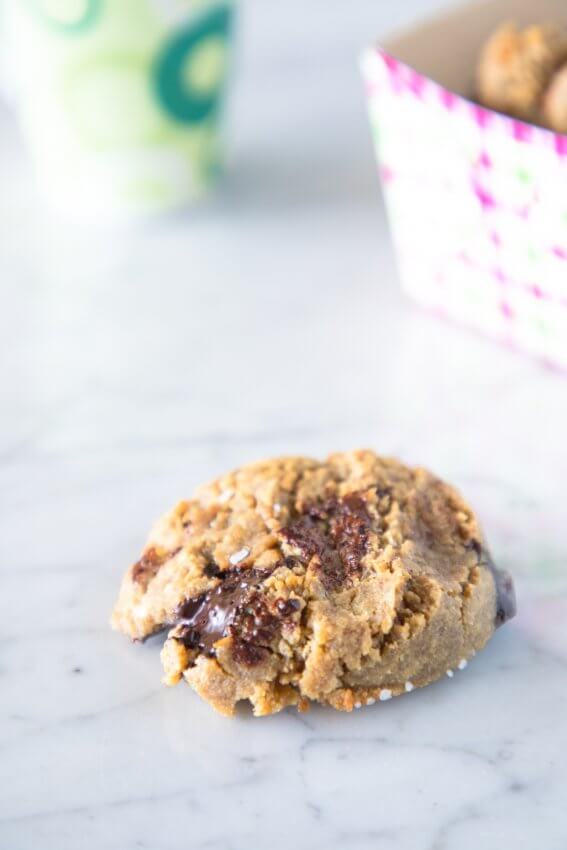 Nut Free Keto Chocolate Chip Cookies from the front