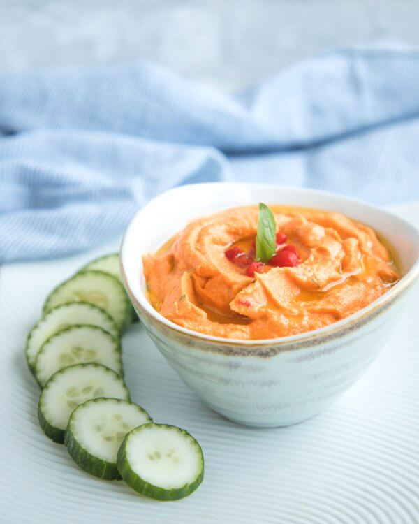 Roasted Red Pepper Hummus - Keto for Life