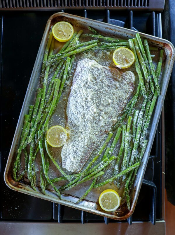 Keto Sheet Pan Salmon & Asparagus raw