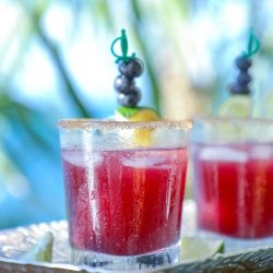 Keto Blueberry Moscow Mule closeup