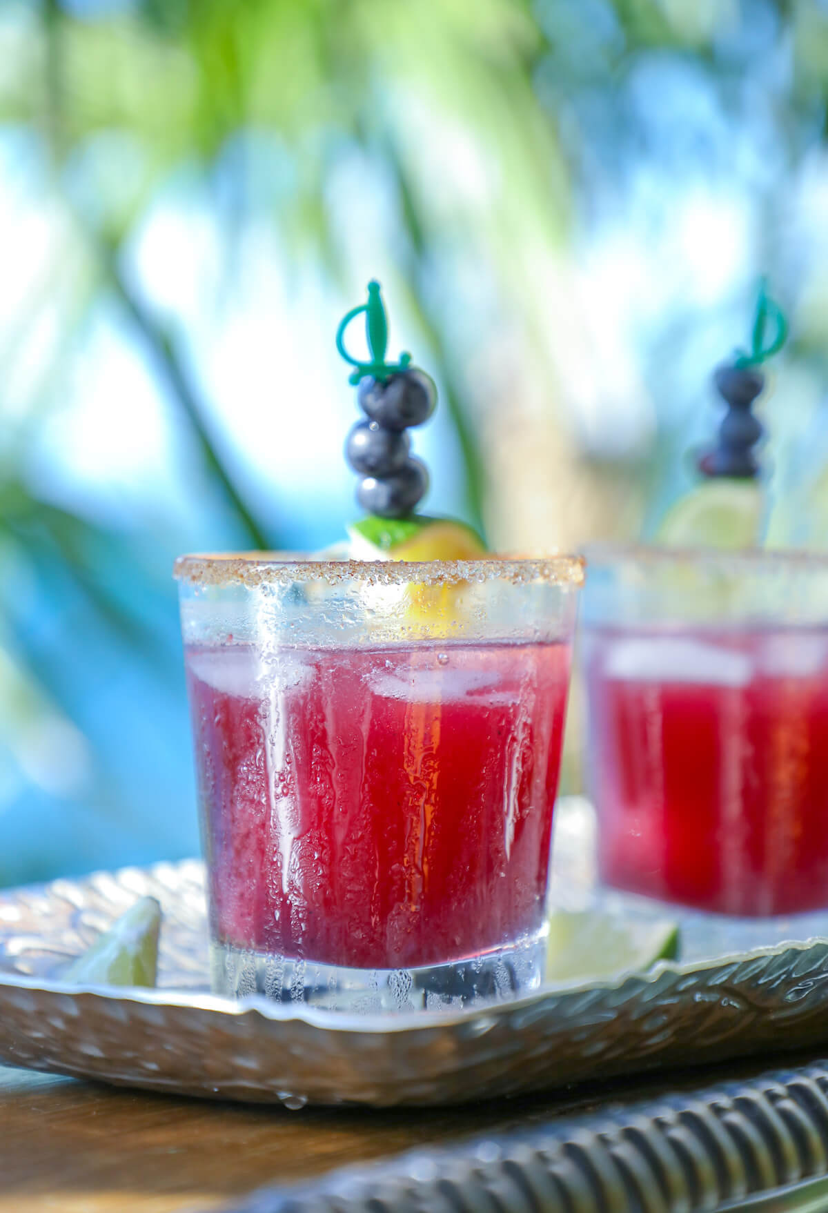 Keto Blueberry Moscow Mule closeup