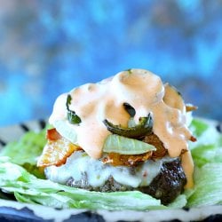 Keto Sheet Pan Burgers with Bacon and Jalapeños