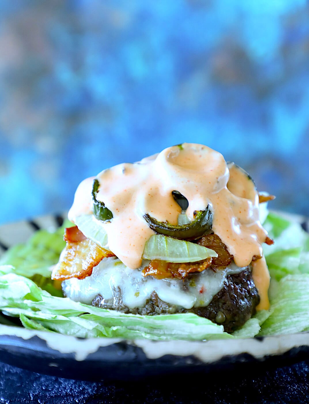 Keto Sheet Pan Burgers with Bacon and Jalapeños
