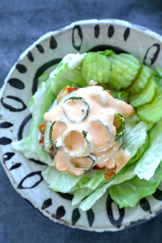 Keto Sheet Pan Burgers from the top