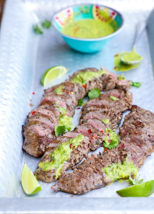Keto Carne Asada with Chimichurri Sauce