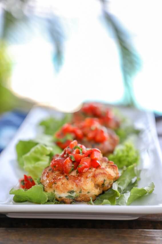 Keto Fish Cakes with Roasted Red Pepper Salsa 2