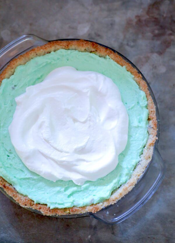 Keto Pistachio Pudding Pie no nuts