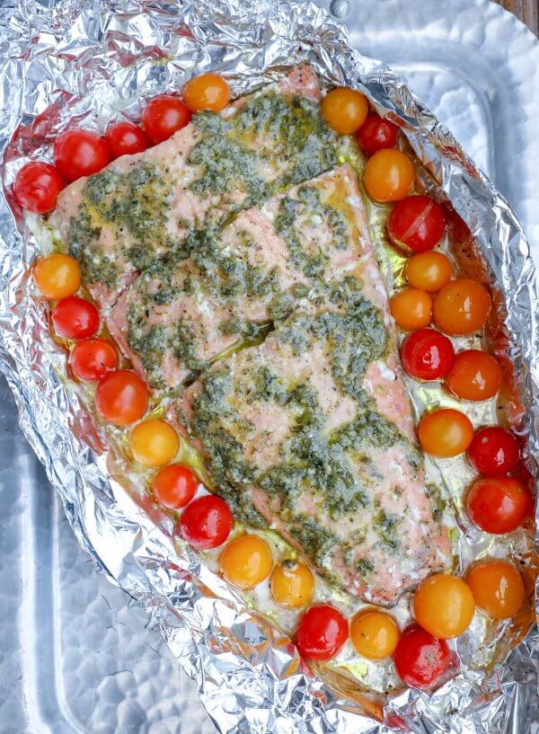 Keto Salmon in Foil Packets cooked