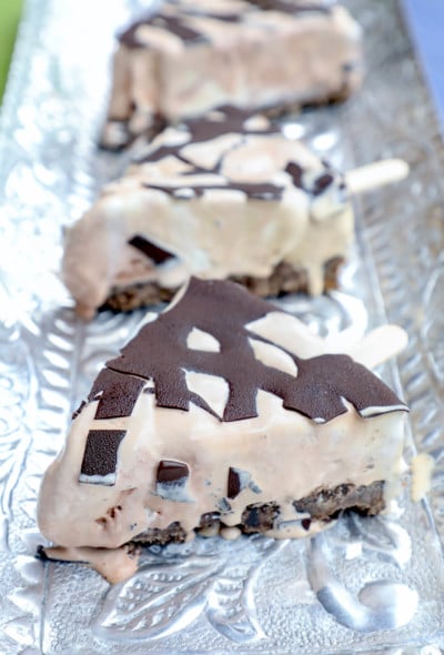 Easy Keto Ice Cream Cake pops, melting