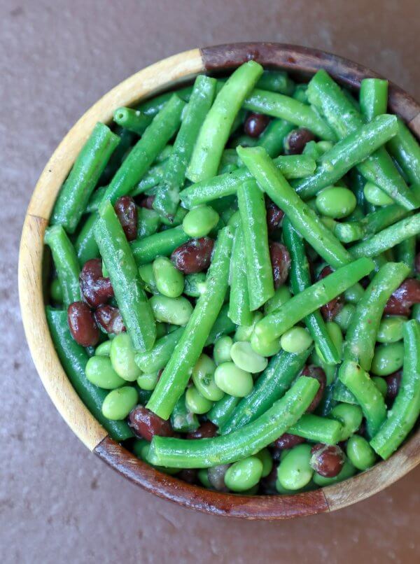 Keto 3 Bean Salad shot from above
