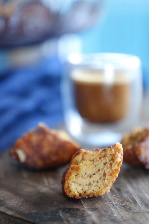 keto pumpkin spice monkey bread muffins with bite taken out