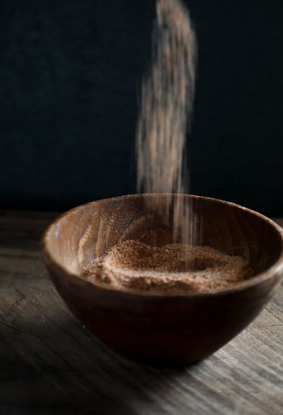 keto barbecue seasoning with a black background