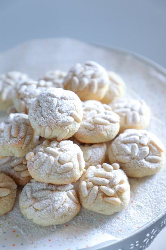 keto pignoli cookies from above