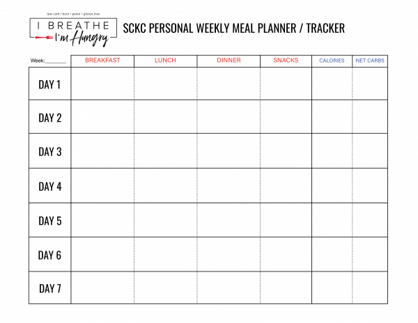 IBIH Squeaky Clean Keto Challenge Meal Planner