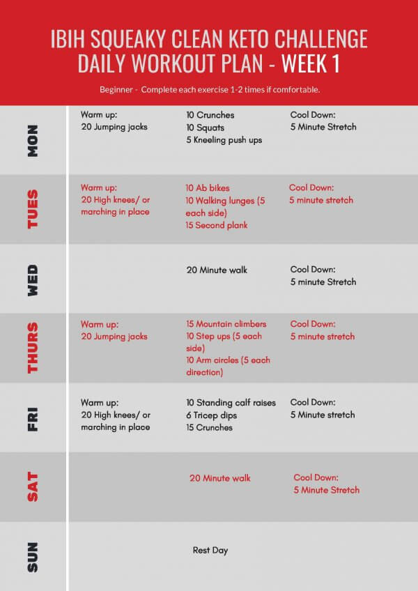 SCKC Workout Plans - Week 1