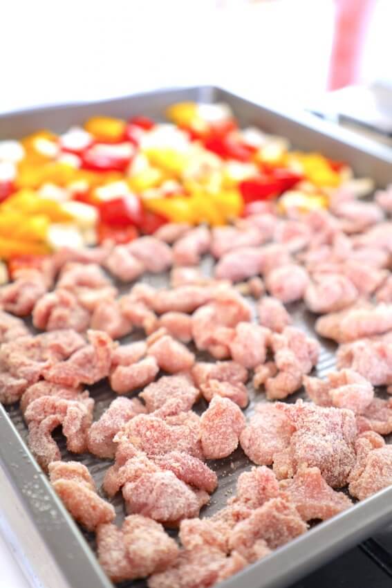 Keto Sweet & Sour Pork Sheet Pan Meal