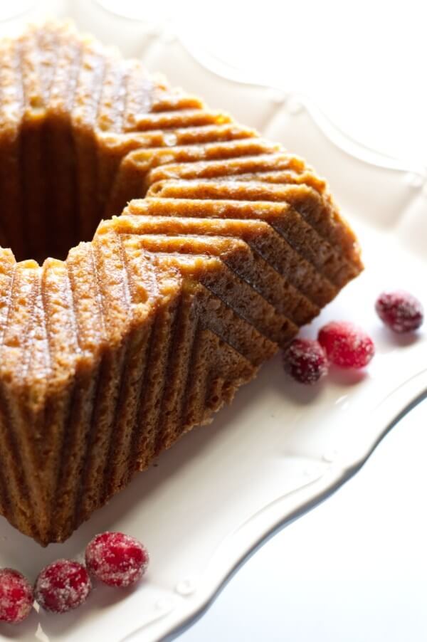 Square buttered rum cake with pattern
