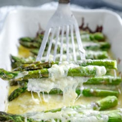 Keto Cheesy Roasted Asparagus Beauty Shot