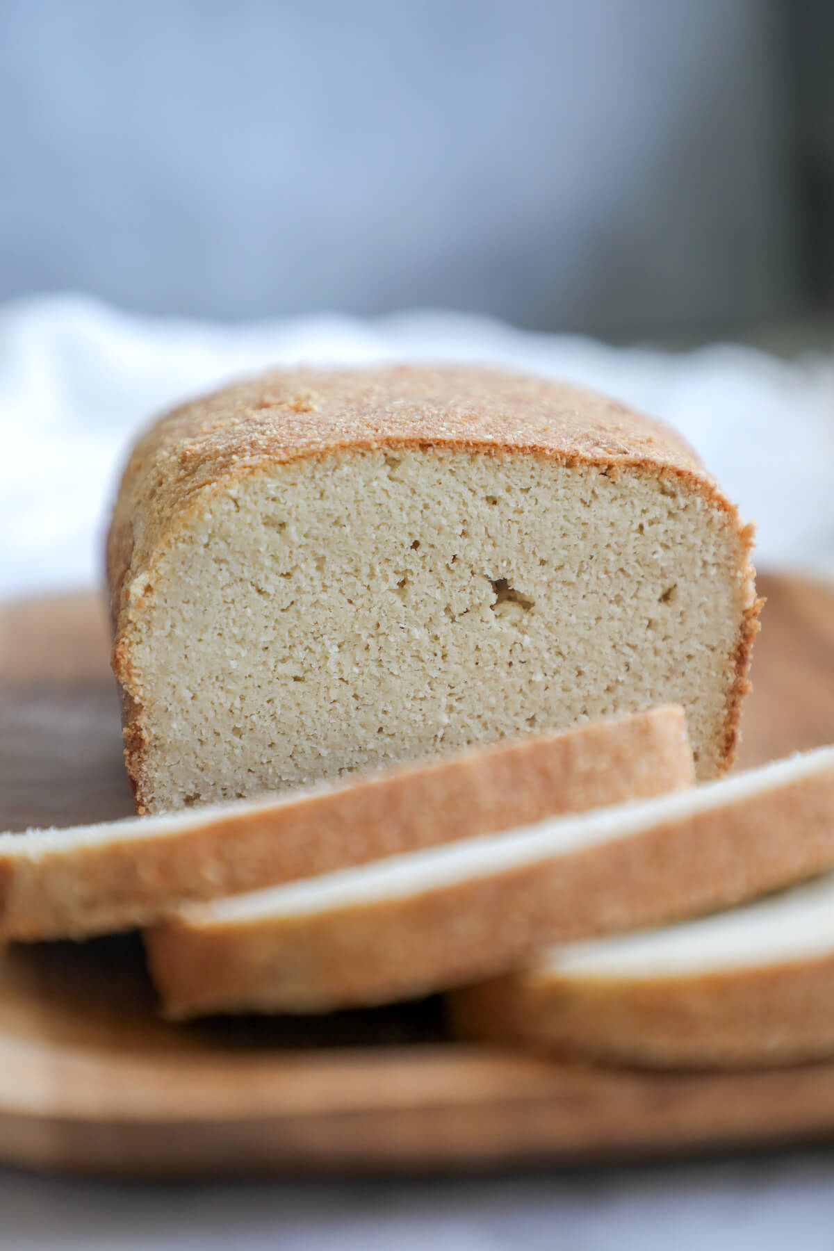 Keto bread loaf made with hearts of palm