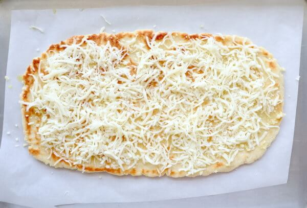 Easy Keto Flatbread before baking