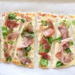 Easy Keto Flatbread cut into rectangles