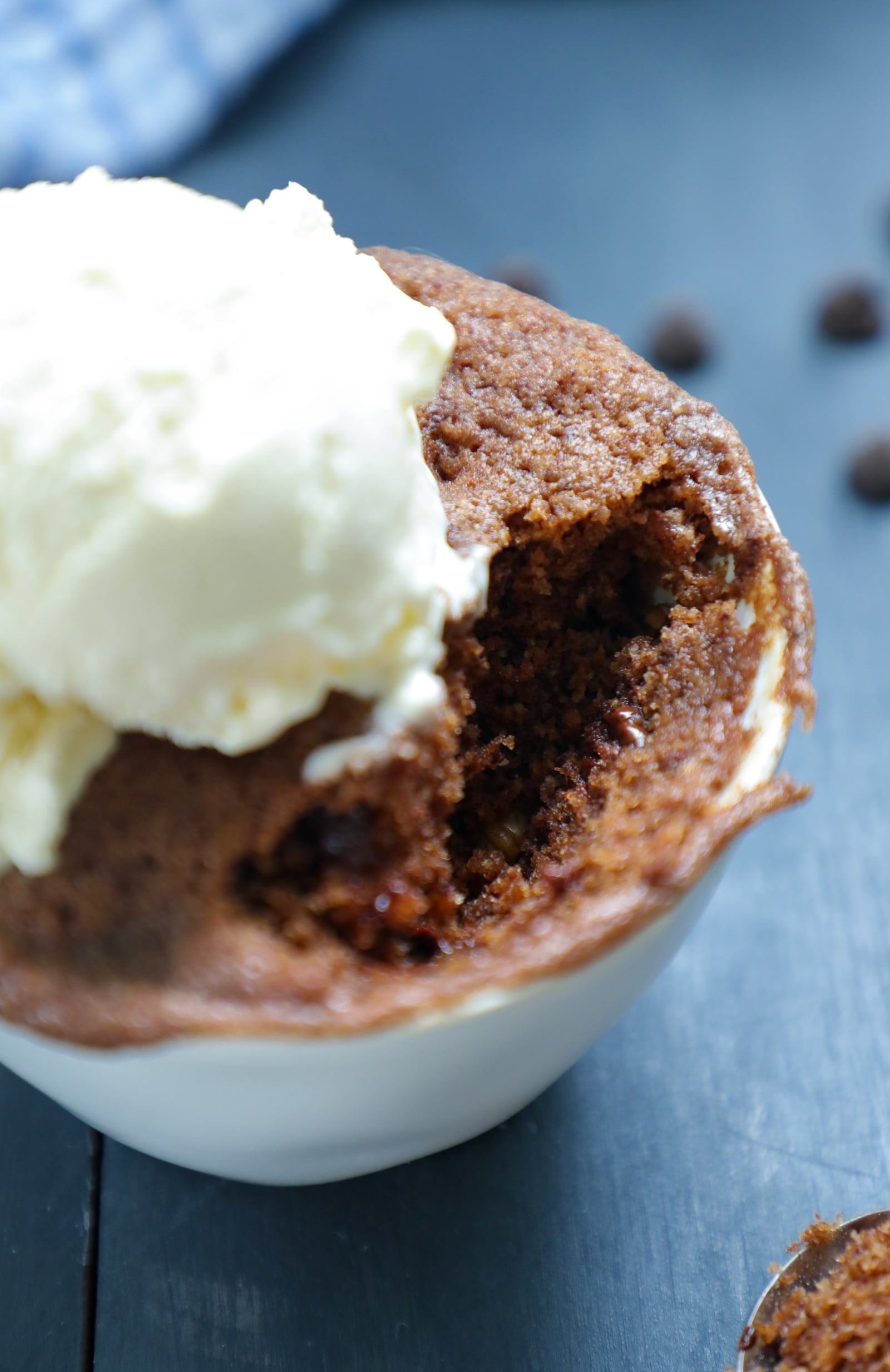 Keto Chocolate Mug Cake interior