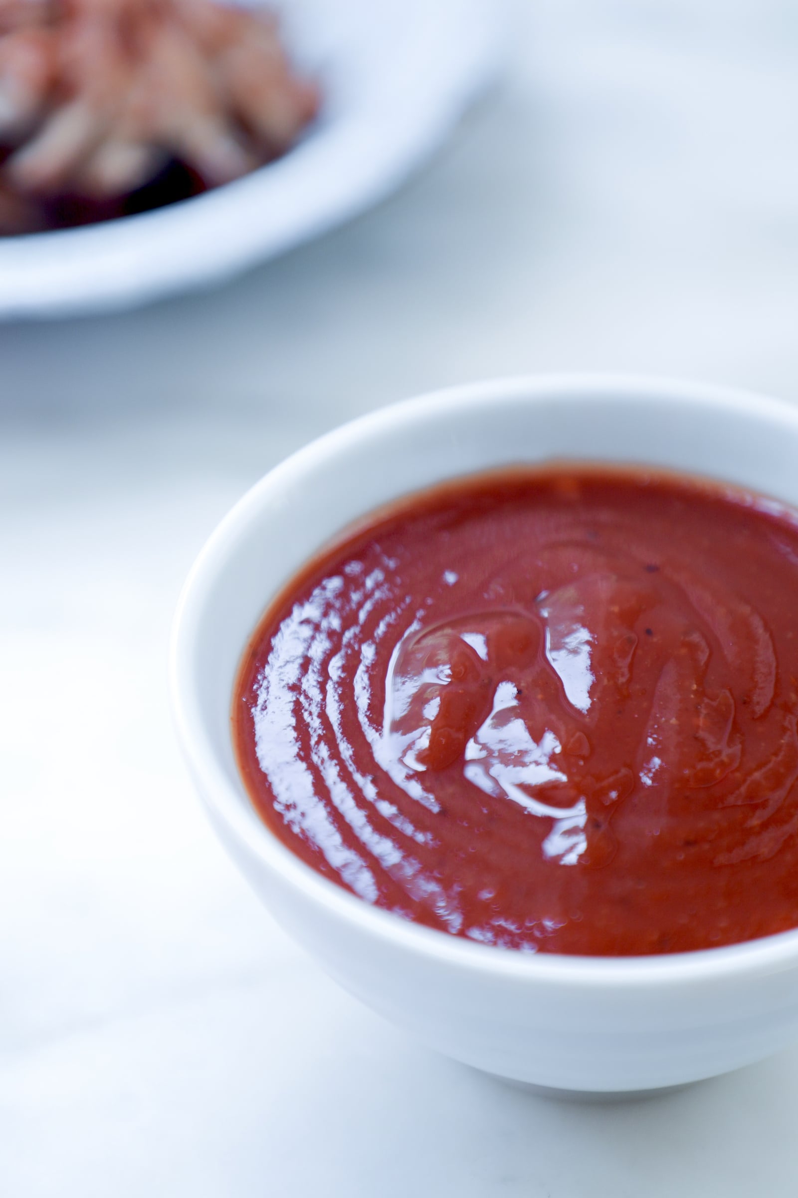 Easy Keto Barbecue Sauce in a white bowl