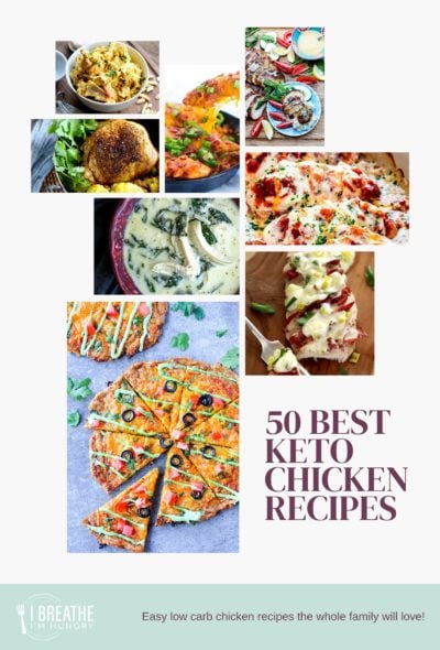 best keto chicken recipes graphic with text overlay