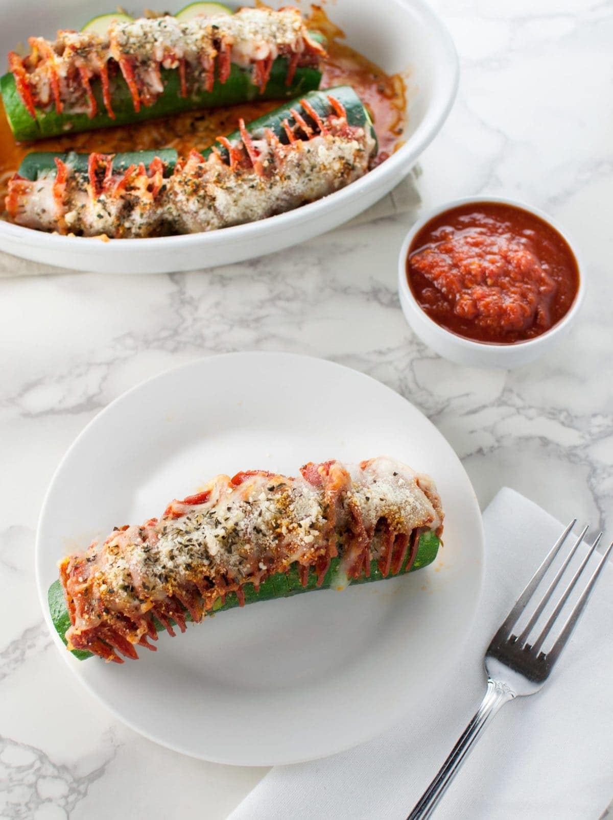 hasselback zucchini